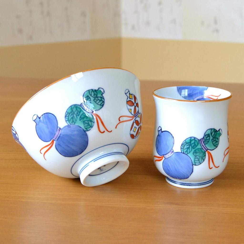 Рисовая жизнь талисман удачи подарок для хорошего Арита посуда чай рисовая чаша Набэсима шесть с ноши и посланием в деревянной коробке празднование, здоровье, чашка, чаша,