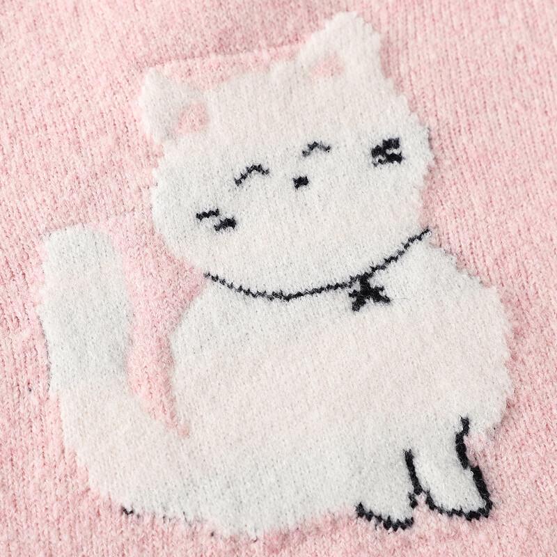 Милый женский жаккардовый джемпер с кошкой