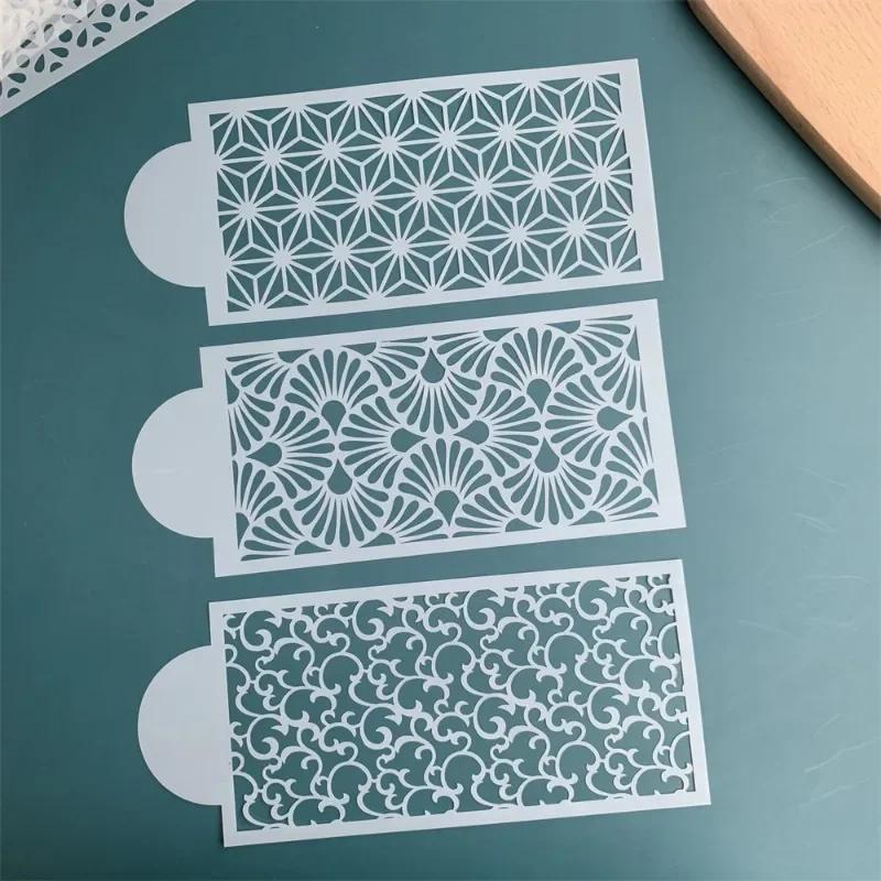 Сетка для помадки, штампы для торта, трафареты, тиснение, инструмент для украшения, пластиковая распылительная форма, свадебное печенье, шоколадный рисунок, живопись