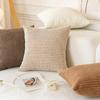 Solid Color Throw Pillow Case for Sofa with Zipper 16X16in Thick Lattice Plain Nordic Design Pillowcase Cushion Cove