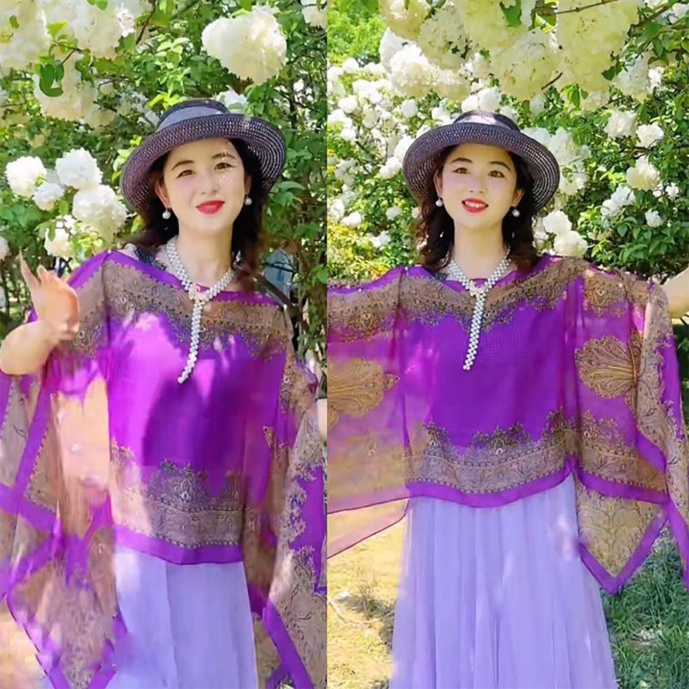 Sun Protection Shawl Chiffon Muffler Scarf Comfortable Sunscreen Shawl Wrap Spring Summer Autumn