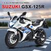 1/12 Модель мотоцикла Suzuki GSX-250R Игрушка Сплав Литье под давлением Модель Звук и Свет Игрушки Резиновые Шины Миниатюрная Гоночная Модель Подарок для Ребенка