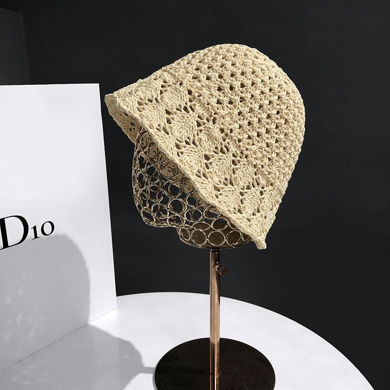 Новая шляпа рыбака детская летняя полая плетеная соломенная шляпа солнцезащитная маска для лица шляпа-ведро дышащая солнцезащитная шляпа-панама