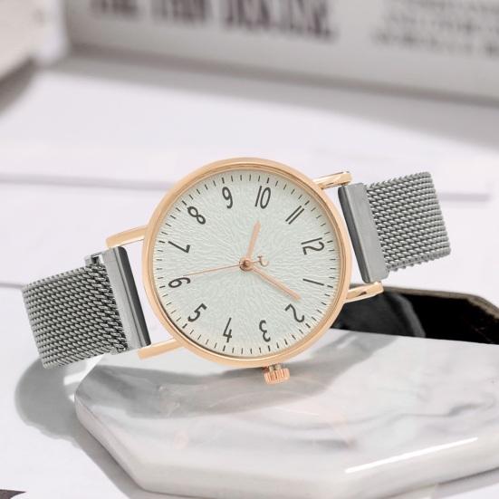 Женские кварцевые часы с круглым циферблатом, магнитным ремешком, без задержки, простой стиль, высокая точность, наручные часы для ежедневных поездок, часы для свиданий