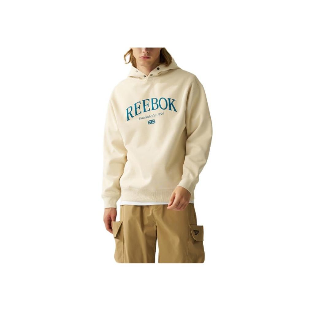 Reebok Модная повседневная удобная толстовка с капюшоном в американском стиле в винтажном стиле унисекс бежевая 24FRM301UGM1
