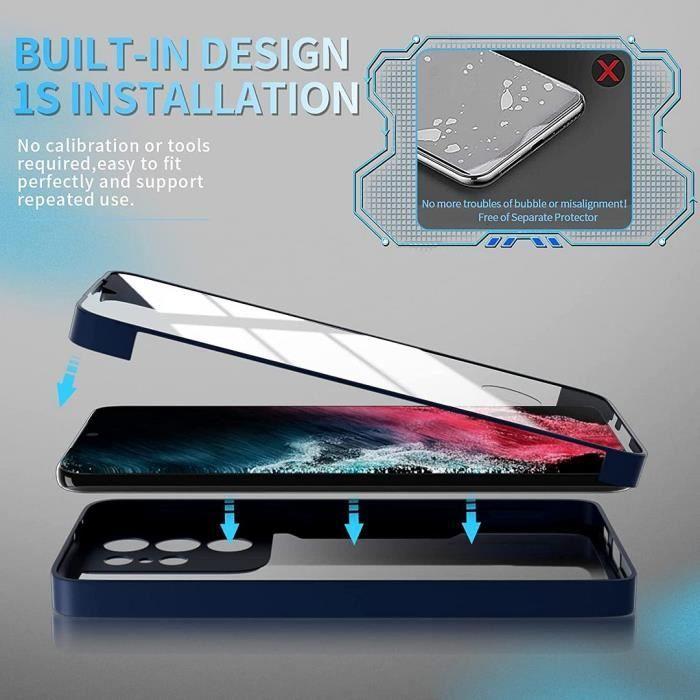 Case - BOOLING - for Samsung S21 Ultra - Navy Blue - Anti-Scratch - 360° Protection