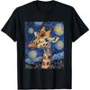 Cute Giraffe Africa - Van Gogh Style - Starry Night T-Shirt