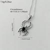 [Gothic Spider Necklace] 1pc Gothic Copper Silvery Spider Necklace for Women Party Birthday Gift