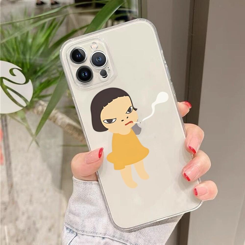 Арт Мультяшный Эстетичный Чехол Yoshitomo Nara Для iPhone 15 13 14 Pro Max XS XR 12 11 Pro 13 Mini 6 7 8 Plus Мягкая Прозрачная Задняя Крышка