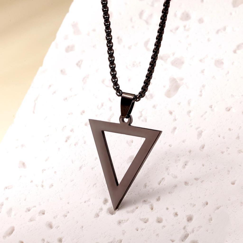 Модное ожерелье из титановой стали: Унисекс Подвеска из нержавеющей стали в виде полой звезды, Длинная цепочка