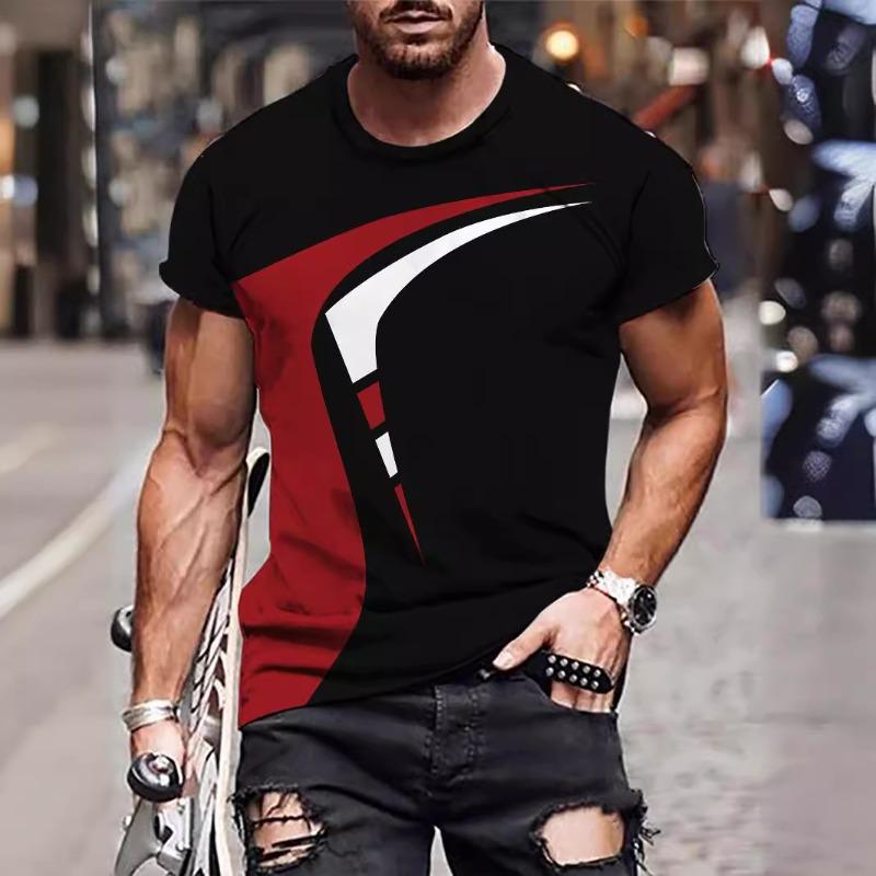 Short Sleeved Summer Spider Beast Digital Printed Fashionable T-shirt with Loose Fitting Head Round Neck Made of Milk Silk T-Shirts (men’s)