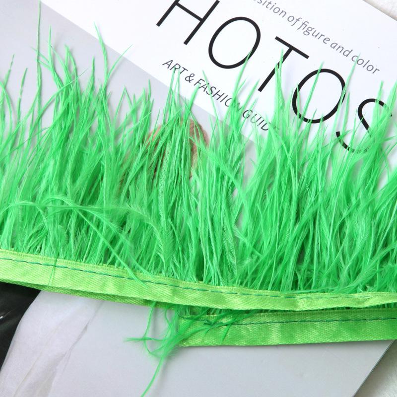 Платье из страусиных перьев 8-10 см, модное украшение, ткань с перьями и кисточками, аксессуары для одежды 