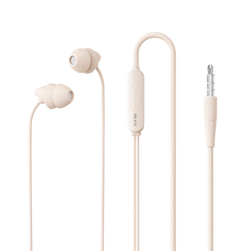 Мягкие силиконовые наушники для сна с шумоподавлением Remax — совместимы с устройствами Apple.