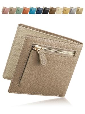Мини-кошелек Encore, представленный в Bijin Compact, двухслойный из натуральной кожи, профессионально тонкий, мини, с защитой от скимминга [Ультратонкий 7 мм, Hyakka] Женский