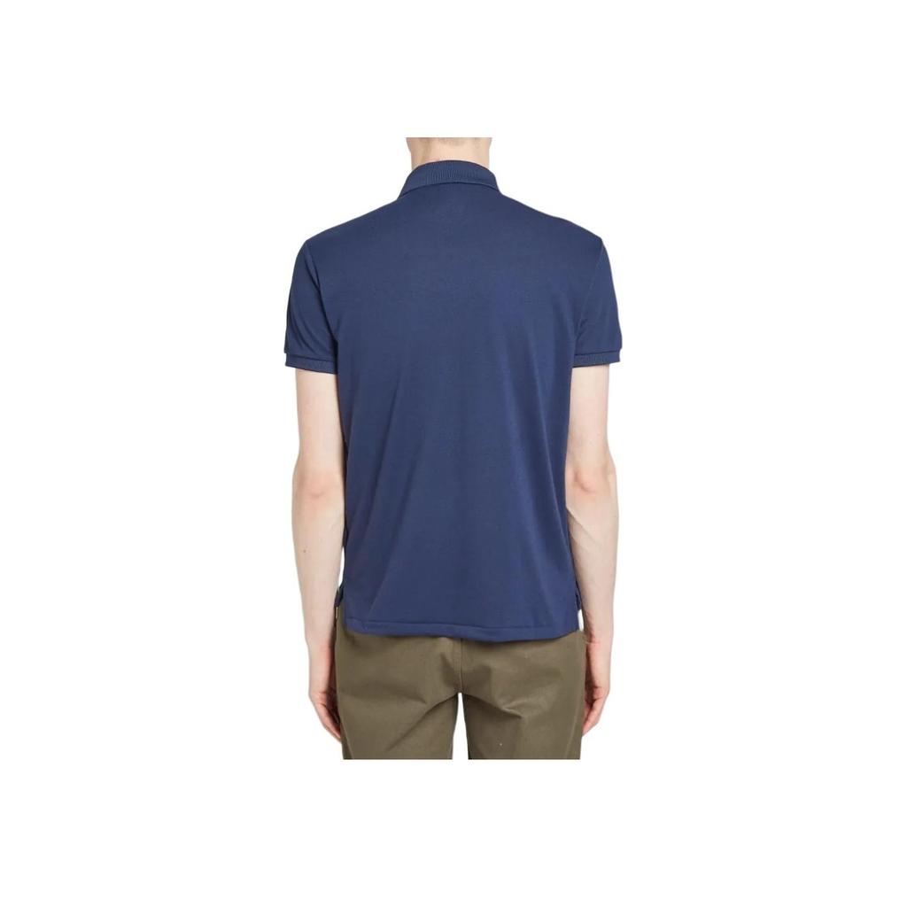 Polo Ralph Lauren Solid Color Small Pony Embroidered Slim Fit Short Sleeve Polo Shirt Men Tops Navy-Blue 710751221-001