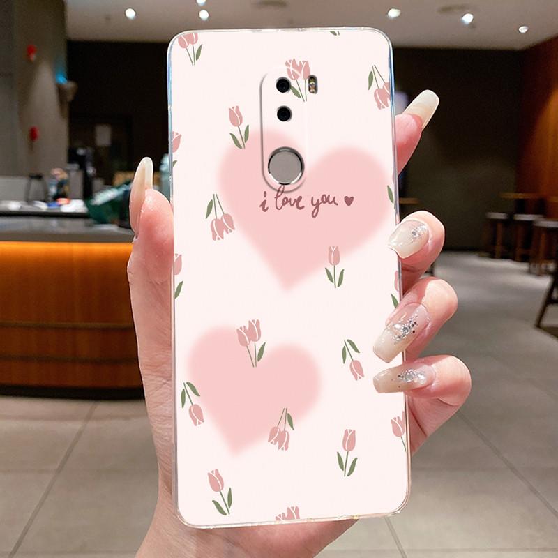 For Xiaomi Pocophone F1 Phone Case Clear Fashion Luxury Butterfly Flower Casing Soft Silicone Back Cases Cover For Xiomi Poco F1