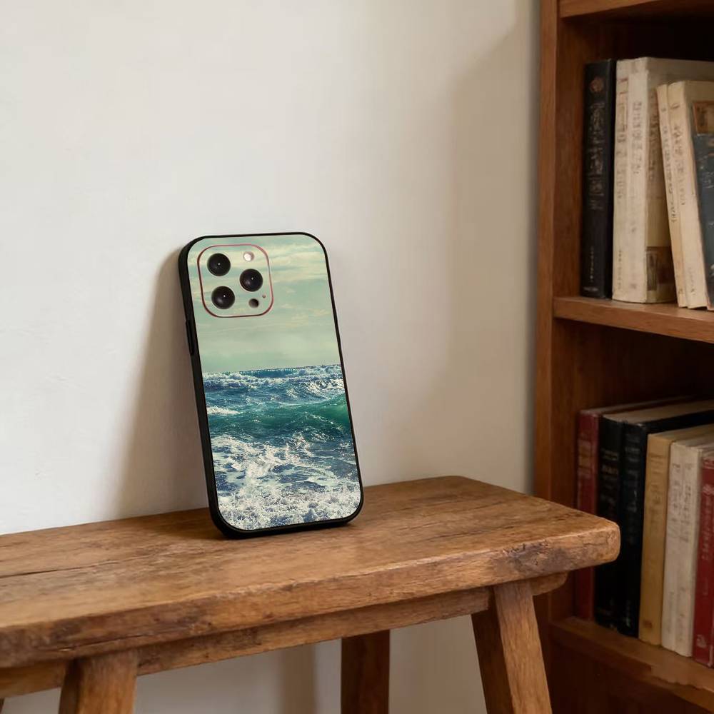 Морской пейзаж Чехол для телефона Для iPhone 17, 16, 15, 14, 13, 12, 11 Plus, Pro Магнитный с Magsafe Беспроводная зарядка