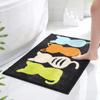Cartoon Line Cat Imitation Cashmere Floor Mat Bathroom Bathroom Absorbent Foot Mat Home Door Soft Dirty Non-slip Mat
