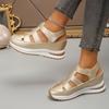 Women's Fashion Sandals, Solid Color, Round Head, Platform Shoes, Casual Sports Shoes, EVA Insoles