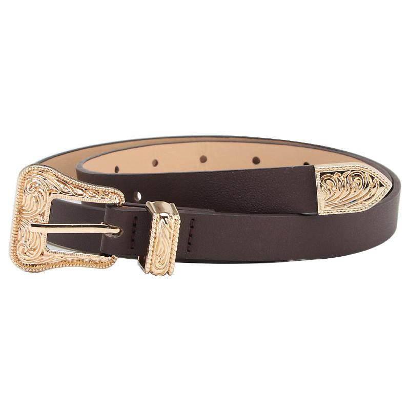 Womens Vintage Alloy Belt For Chic Office Look