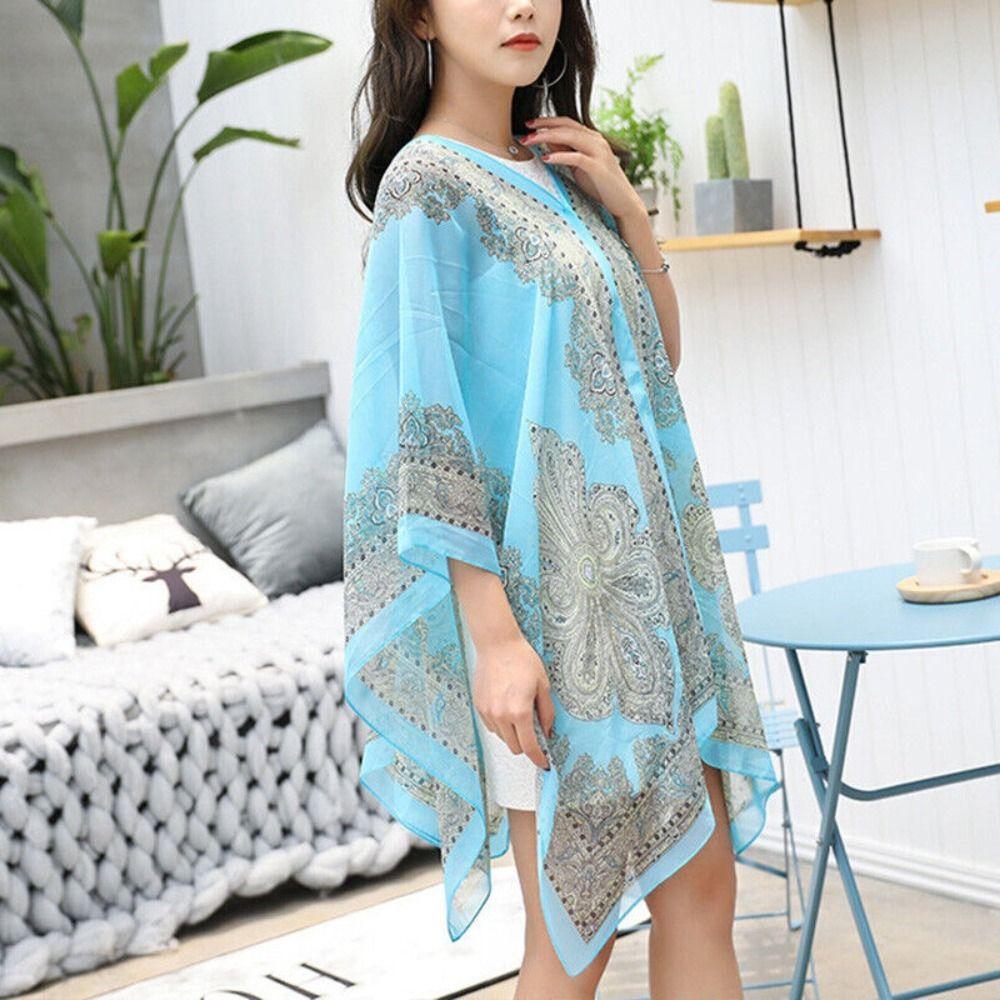 One Size Shawl Scarf Chiffon Poncho Fashion Beach Cover Up Women