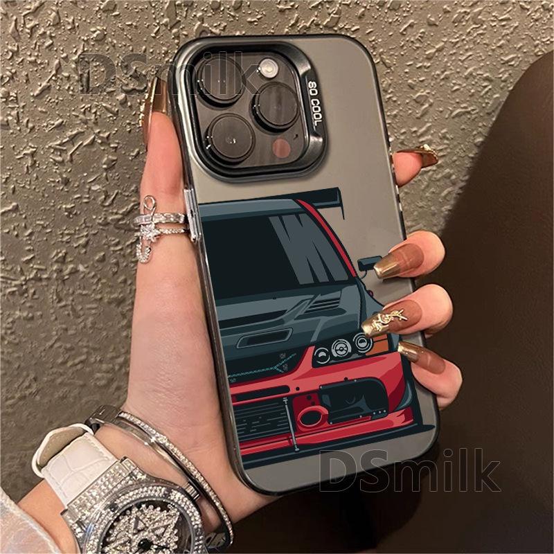 Мягкий чехол для iPhone с мультяшным автомобилем для 11/12/13/14/15/16 Pro и 11/12/13/14/15/16 Plus с лазерным дизайном