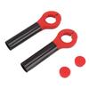 1 Pair Handlebar Ends with Covers Carbon Fiber Handle Grip Ends for 22.2mm Diameter Bar Mountain Bike Red