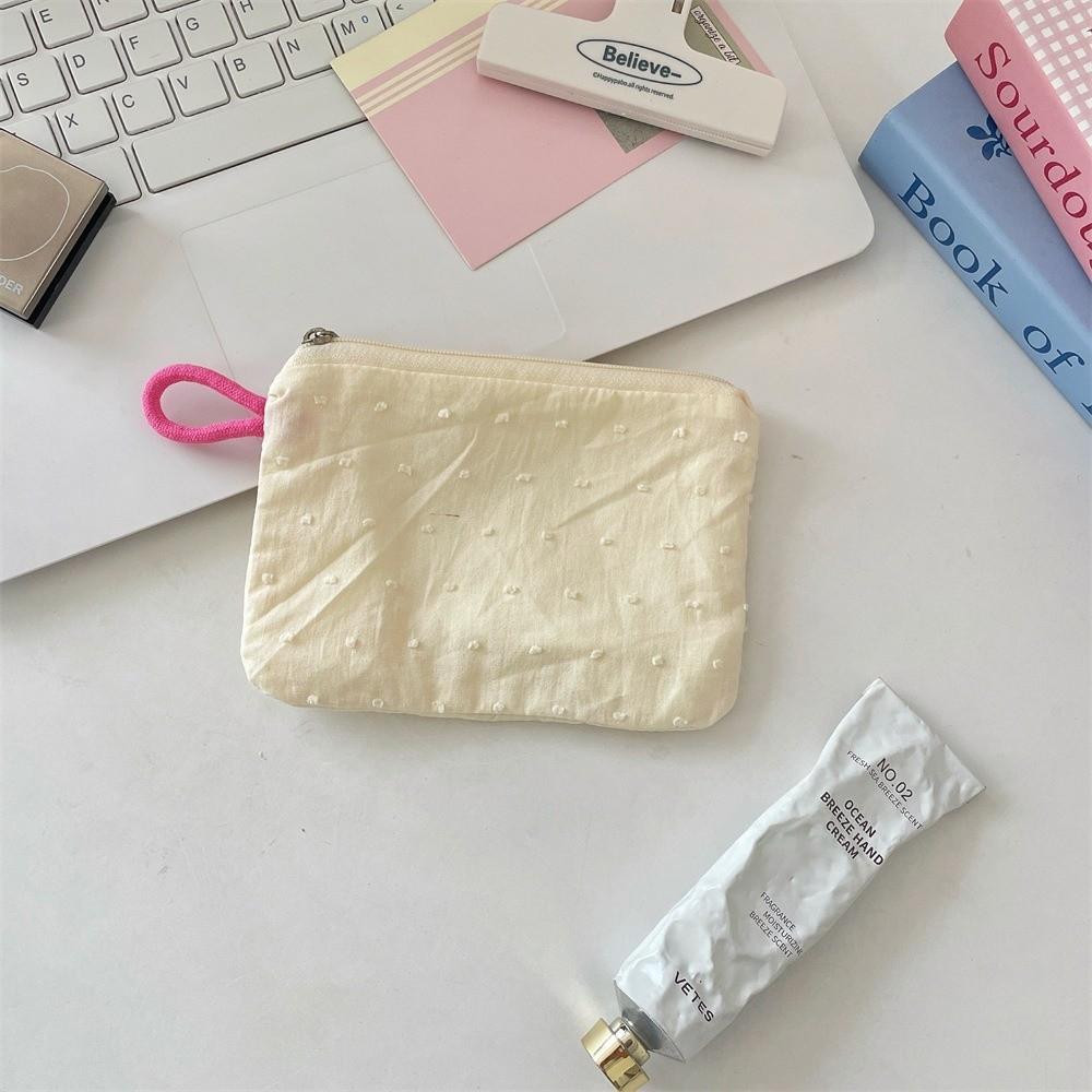 Creative Mini Lipstick Key Cosmetic Bag Zipper Flower Pattern Coin Purse Data Cable Storage Pouch for Women Girls