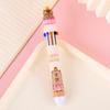 Cartoon Capybara Pen Ten-Color Plastic Ten-Color Pen Kawaii Capybara Multicolor Pen  Stationery