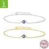 Fashion Trend Blue Devil'S Eye Anklet Cross-Border Personalized Versatile S925 Sterling Silver Anklet Jewelry