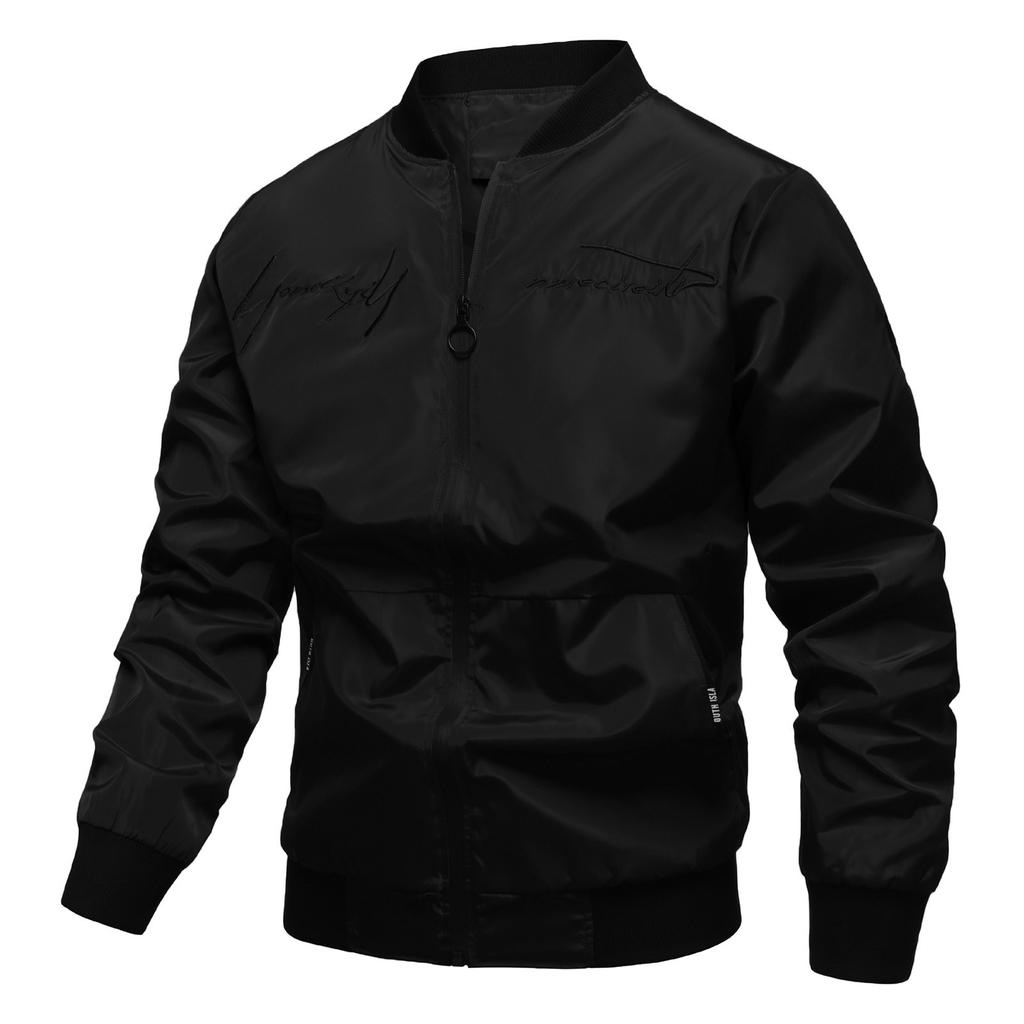 Мужская куртка с воротником-бейсболкой, однотонная, мужская повседневная куртка, свободные топы