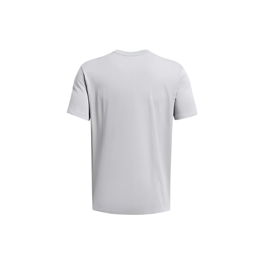 Under Armour Футболка с круглым вырезом и логотипом, мягкая, удобная, с коротким рукавом, мужская, современная, серая 1382902-011