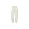 Embroidered Mid-Rise Jogger Pants with Drawstring Women Bottoms White FD4804-133