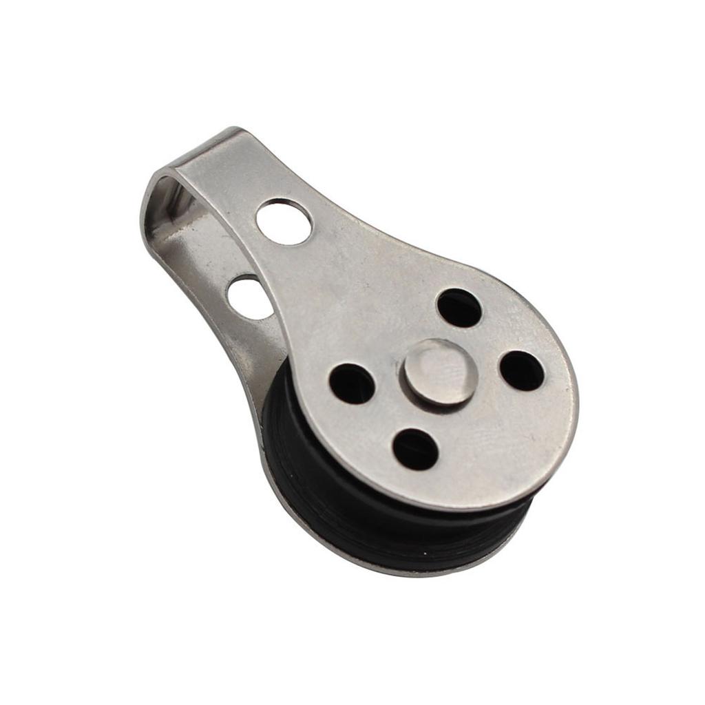 M25 Single Pulley Block(25mm) Stainless Steel Hanging Wire Pulley Roller Swivel Lifting Wire Rope Cable Towing Wheel