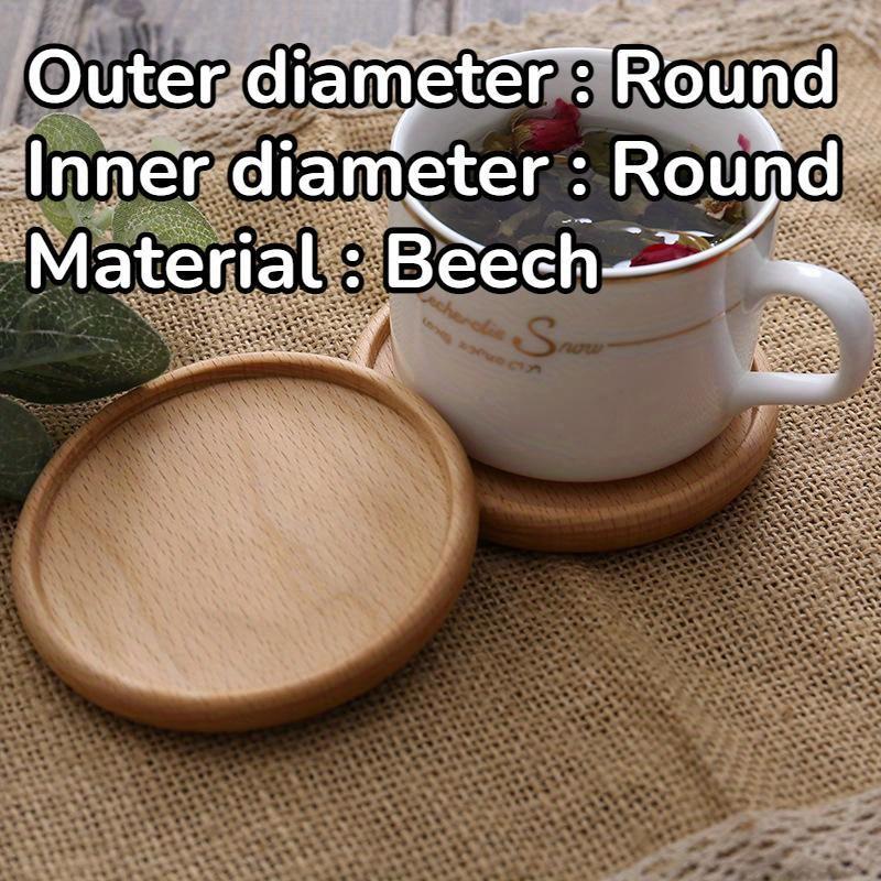 Tea Coffee Cup Pad Placemats Decor Walnut Beech Wood Coasters Durable Heat Resistant Drink Mat