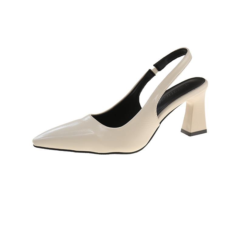 Туфли на высоком каблуке с острым носком женские сандалии сексуальная летняя обувь роскошный новый тренд 2025 брендовые шлепанцы слингбэки массивные туфли-лодочки женские zapatos