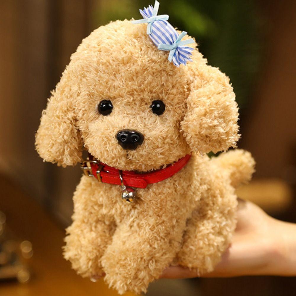 Реалистичная имитация собаки Плюшевые куклы щенков Мягкая кукла пудель Плюшевая игрушка собака Подарок на день рождения