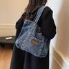 Lazy Style Retro Denim Women's Bag Simple Literary and Large-capacity Cloth Shoulder Bag Student Casual Fashion Tote Bag