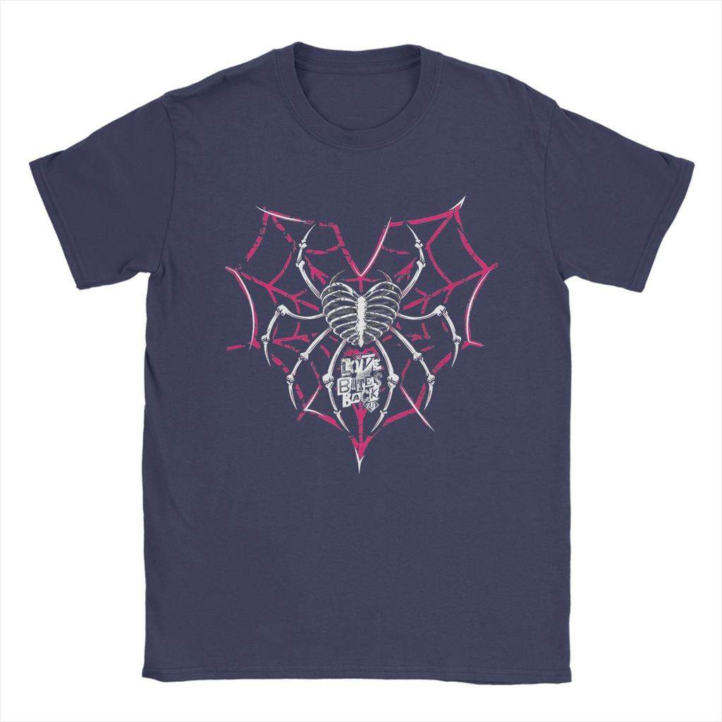 Футболки Aj Lee Spider Heart Мужские Хлопковые Модные для Мужчин Футболка с Круглым Вырезом Футболки для Реслинга Одежда с Коротким Рукавом с Принтом