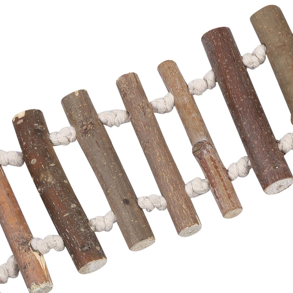 Попугай Натуральная веревка Деревянная лестница Качели Игрушка Подвесной лазательный мостик Птица Домашнее животное Жевательные игрушки для попугаев Хомяк