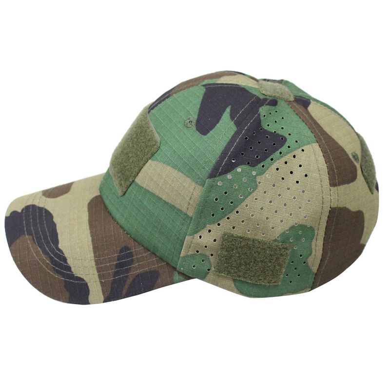 Outdoor Tactical Baseball Cap Men's Summer Camouflage Brim Hat Mountaineering Sun Protection Fishing Hat Velcro Mesh Hat