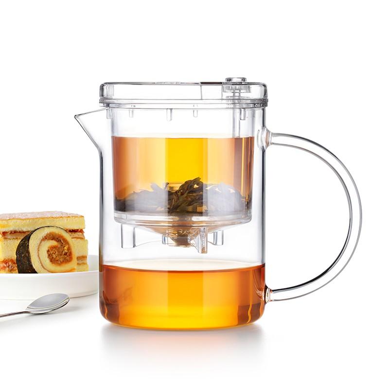 350 мл термостойкий стеклянный чайник с заварочным устройством, набор для приготовления чая, рассыпной чай, цветок, чайный сервиз, горшок для воды из боросиликатного стекла