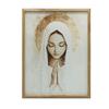 Modlitwa Maryi W Ciszy Modlitwa Maryi W Ciszy, 40X50 Cm, Rama Aluminiowa Złota, Papier Matowy 230 Gsm