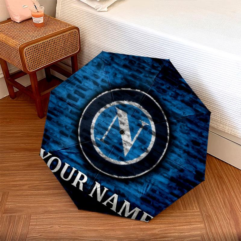 1 PC Automatic Folding Umbrella - SSC Napoli Custom Name Pattern, Portable & Foldable Design with 8 Ribs, Christmas Birthday Gifts