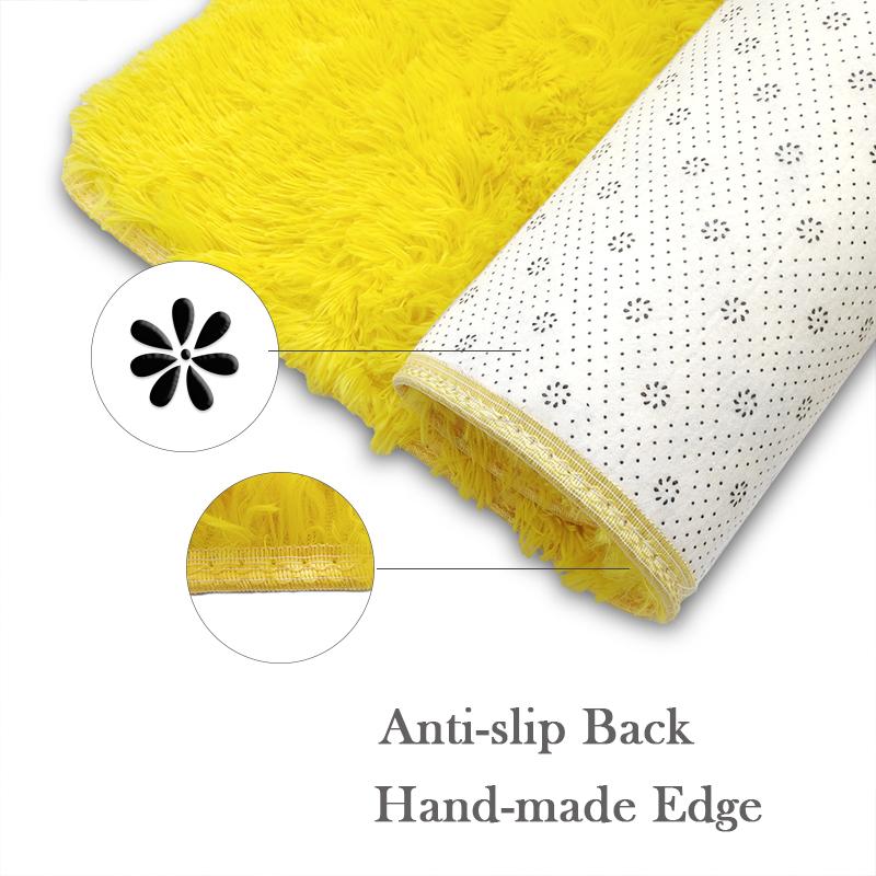 Мягкий пушистый ковер, розовый, желтый, белый, разноцветный ковер, украшение для спальни, большой ковер для девочек, плюшевый коврик для гостиной, лохматый