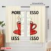 2pcs 2D Flat Printing Drapes More Espresso Less Depresso Polyester Fabric Without Electricity Festive Wall Decor Use for Booths