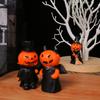 Halloween Mini Pumpkin Demon Figure Set With Resin Craft For Home Party Decor