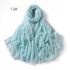 High-Quality Cotton Linen Gauze Scarf: Breathable, Encrypted Sunscreen, Four-Circle Fringe Shawl, Women's Malay Head Scarf