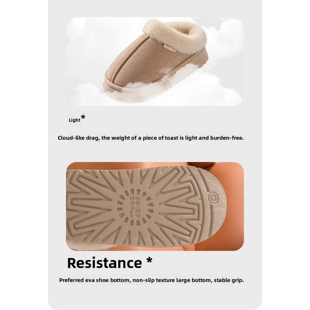 Хлопковые тапочки для женщин, Зимние домашние, На толстой подошве, Противоскользящие, Сумка для верхней одежды с теплыми и плюшевыми хлопковыми тапочками для мужчин