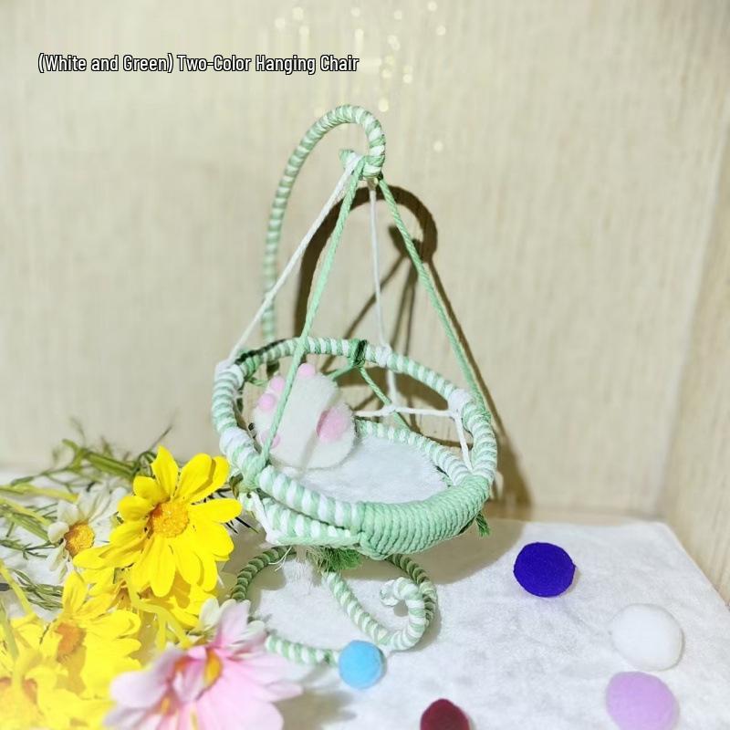 Плетеное вручную хлопковое кресло-гамак в виде корзины для подвешивания куклы – Бесплатная доставка на дом